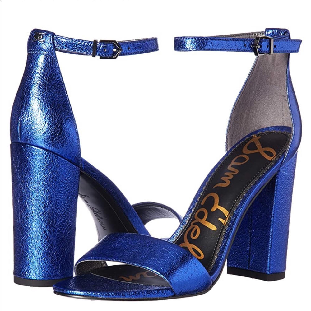 Sam Edelman Blue Metallic Heels